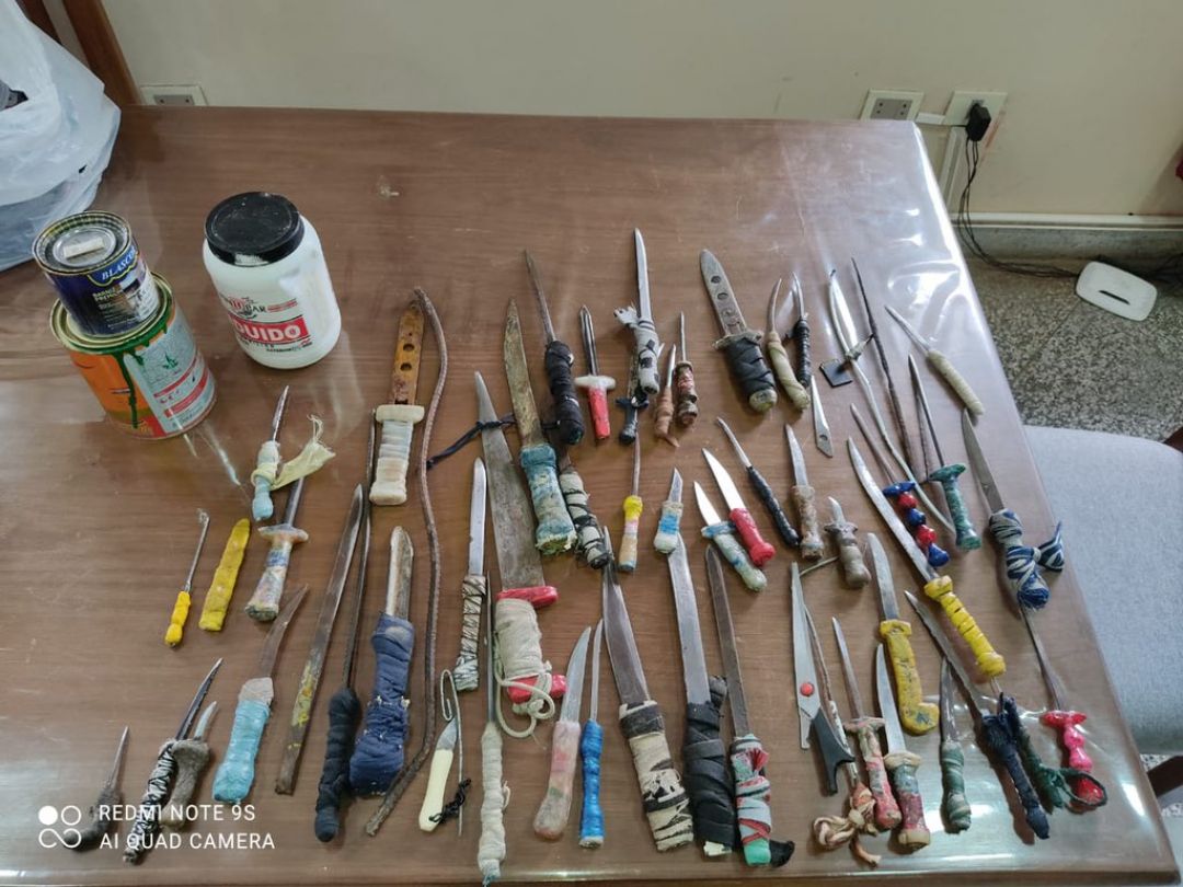 Incautaron armas blancas en la Penitenciaría Regional de Concepción