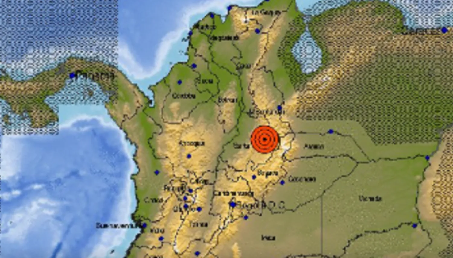 Un sismo de magnitud 5.8 sacudió varias regiones de Colombia