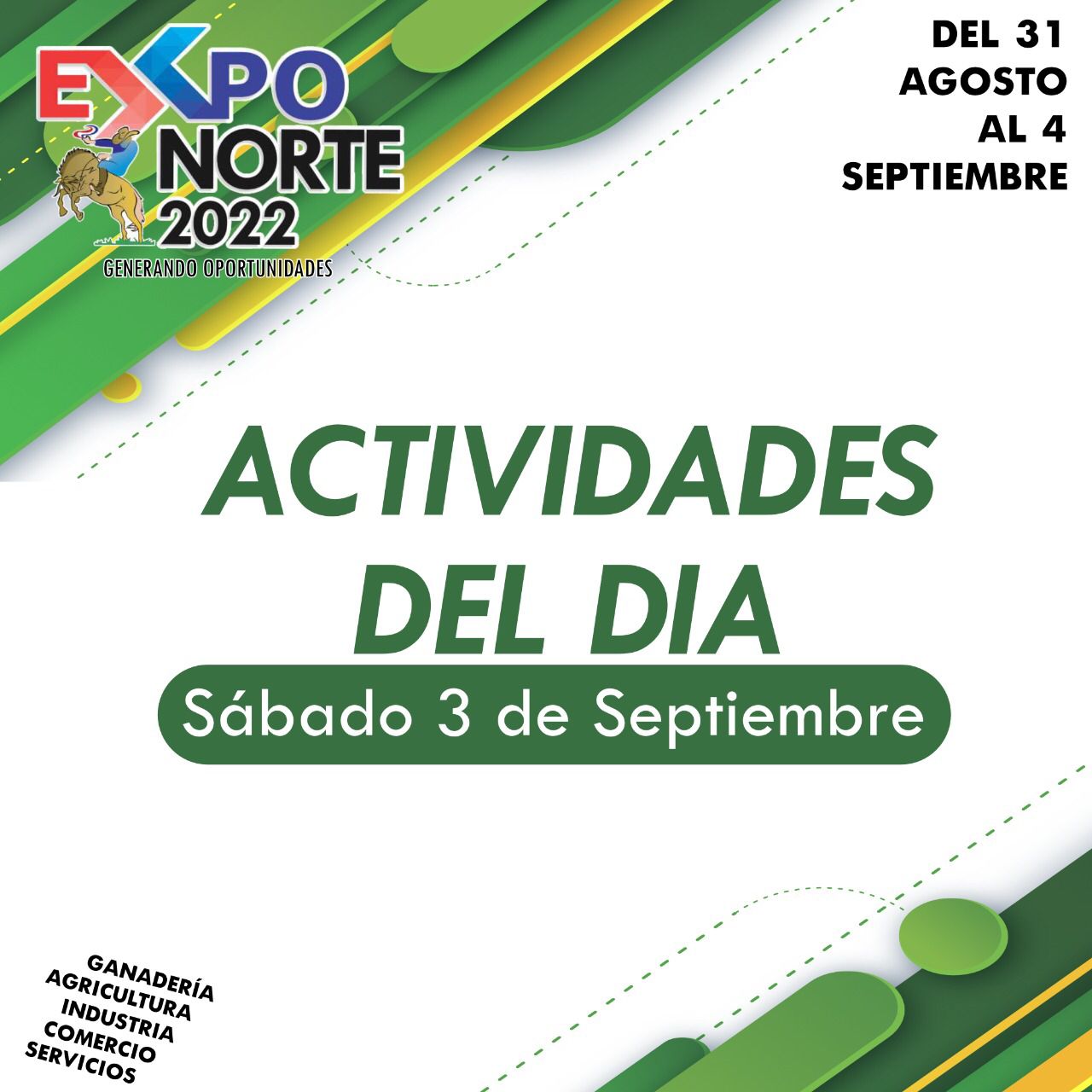 Programa Oficial de la EXPO NORTE 2022: Sábado 3 de septiembre