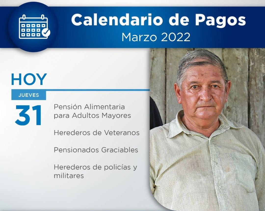 Adultos mayores y otros beneficiarios cobran hoy sus pensiones