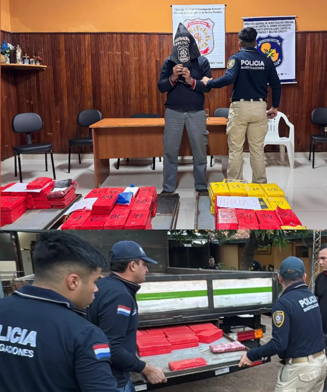 Camión con doble fondo transportaba mas de 285 kilos de cocaína: fue interceptado en Concepción