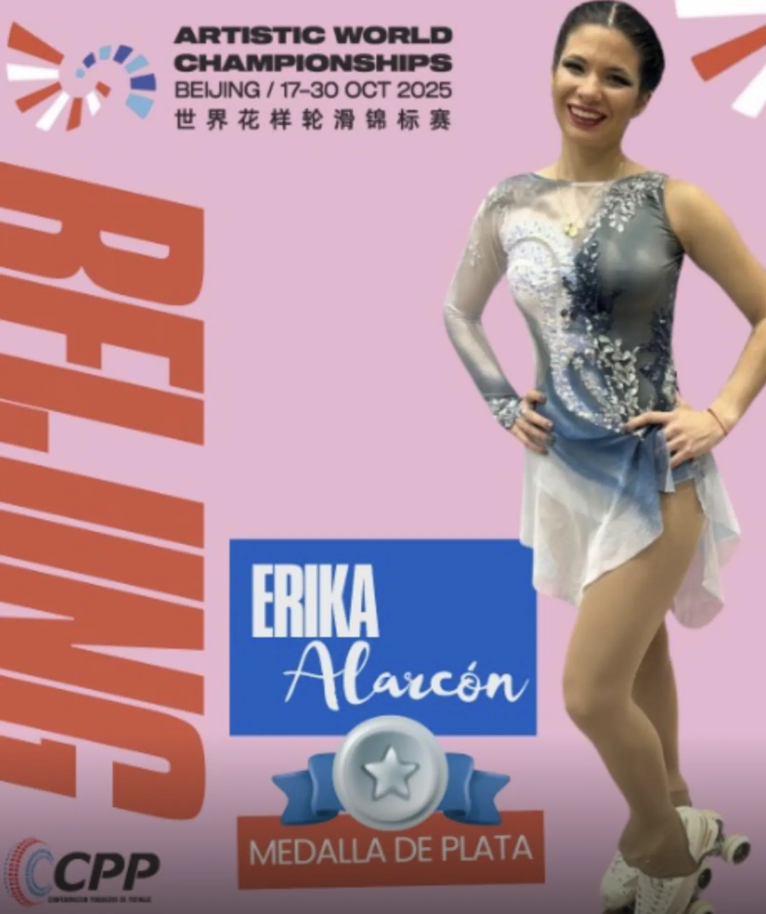 Paraguaya brilla en mundial de patinaje artistico