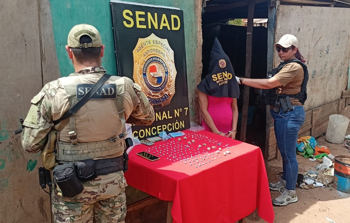 Presunta microtraficante detenida por la Senad en Concepción