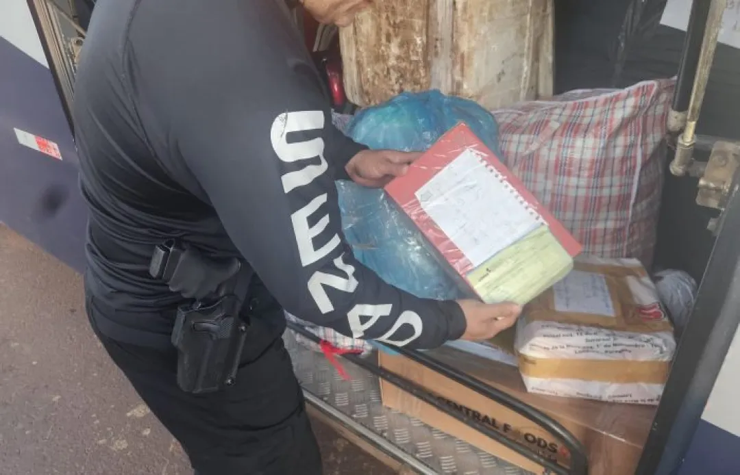 Controles de rutina detectan narco-encomienda en ómnibus de larga distancia en Concepción