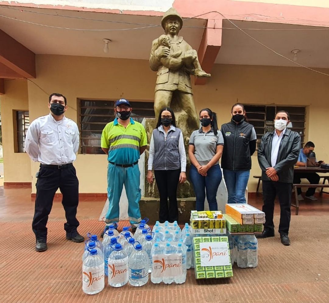 Firma Ypané entregó insumos al Cuerpo de Bomberos Voluntarios de Concepción