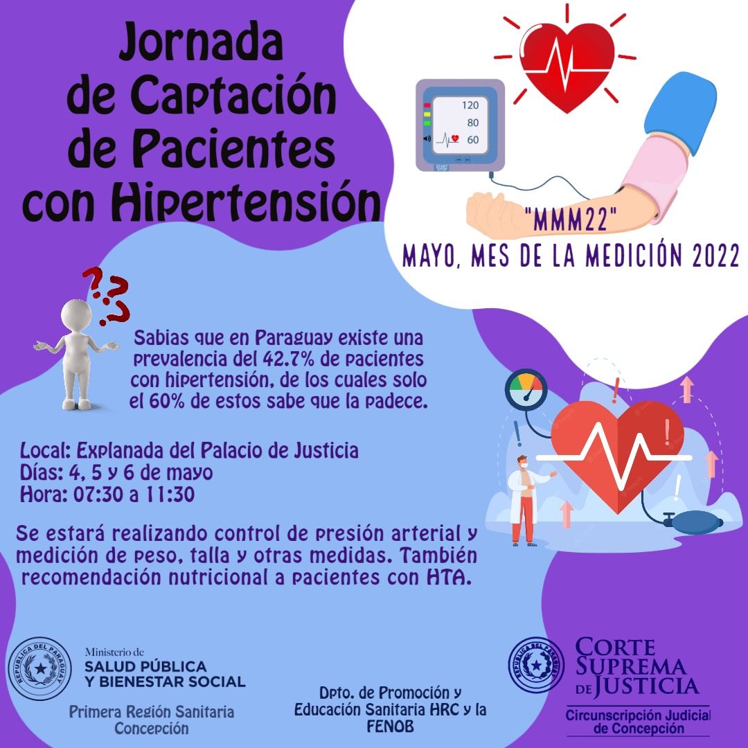 Captan pacientes con hipertensión arterial en Concepción