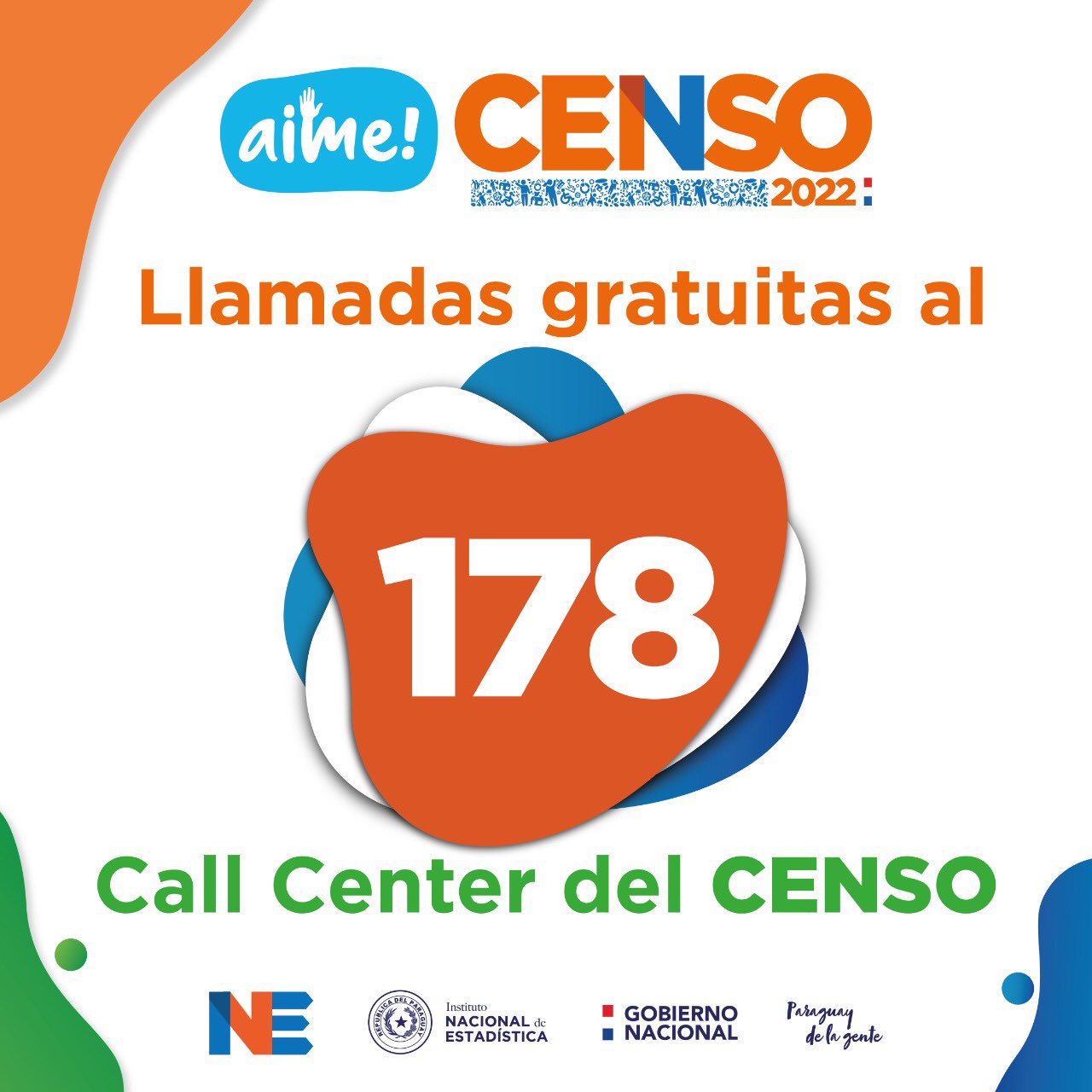 Habilitan línea gratuita 178 para consultas referente al Censo Nacional de Población y Viviendas 2022