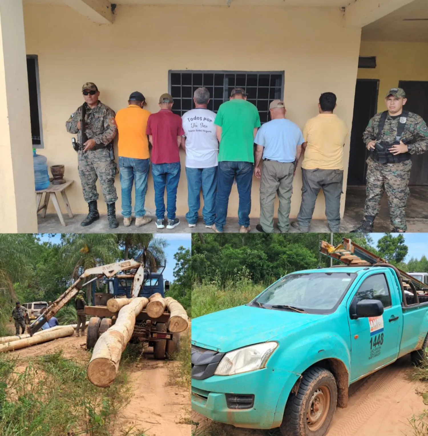 Paso Barreto: Detienen a seis hombres por tala ilegal de árboles