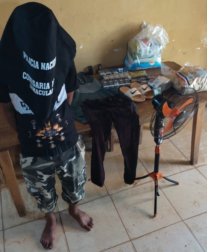 Aprehendieron a conocido malviviente por hurto en local comercial