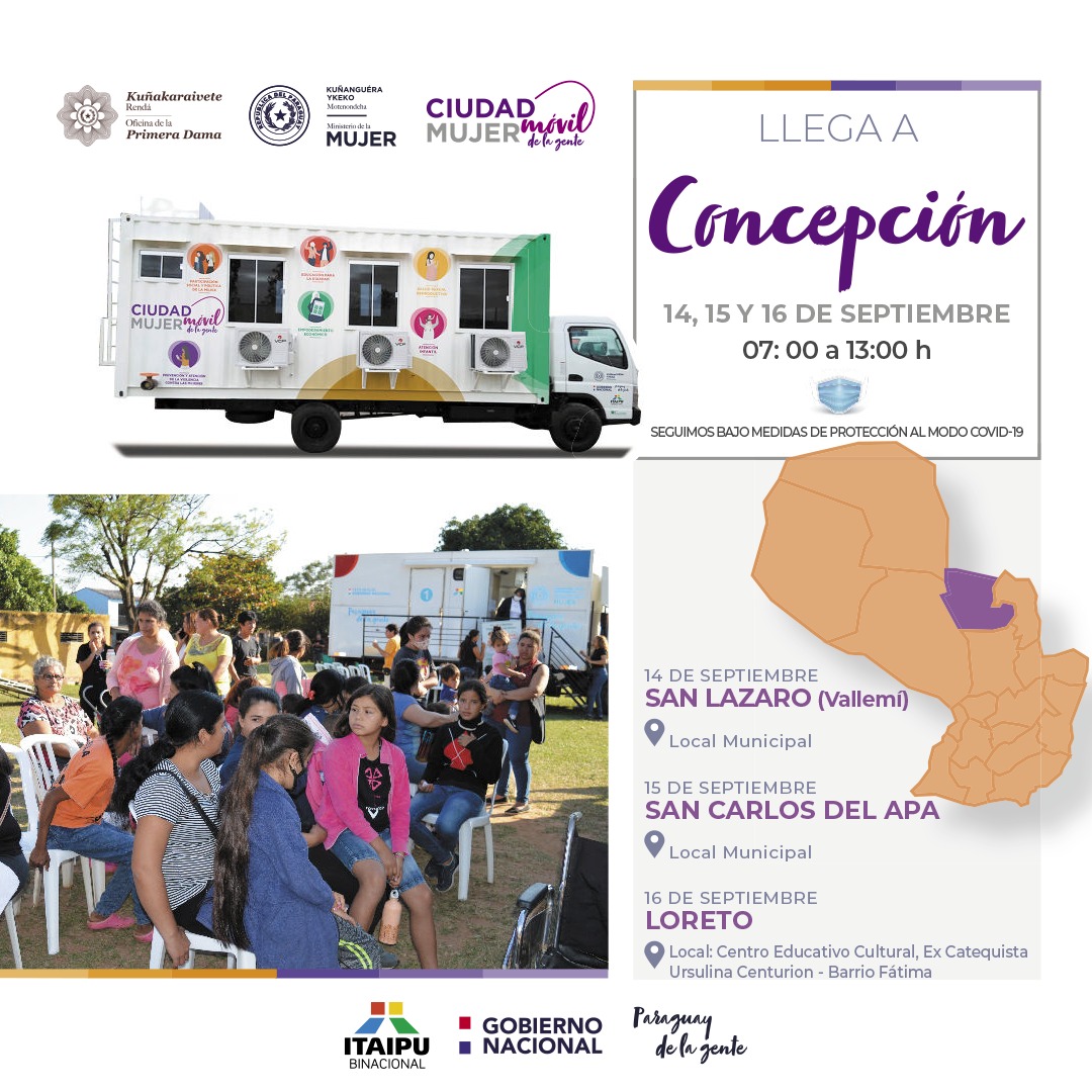 Ciudad Mujer Móvil llega al departamento de Concepción