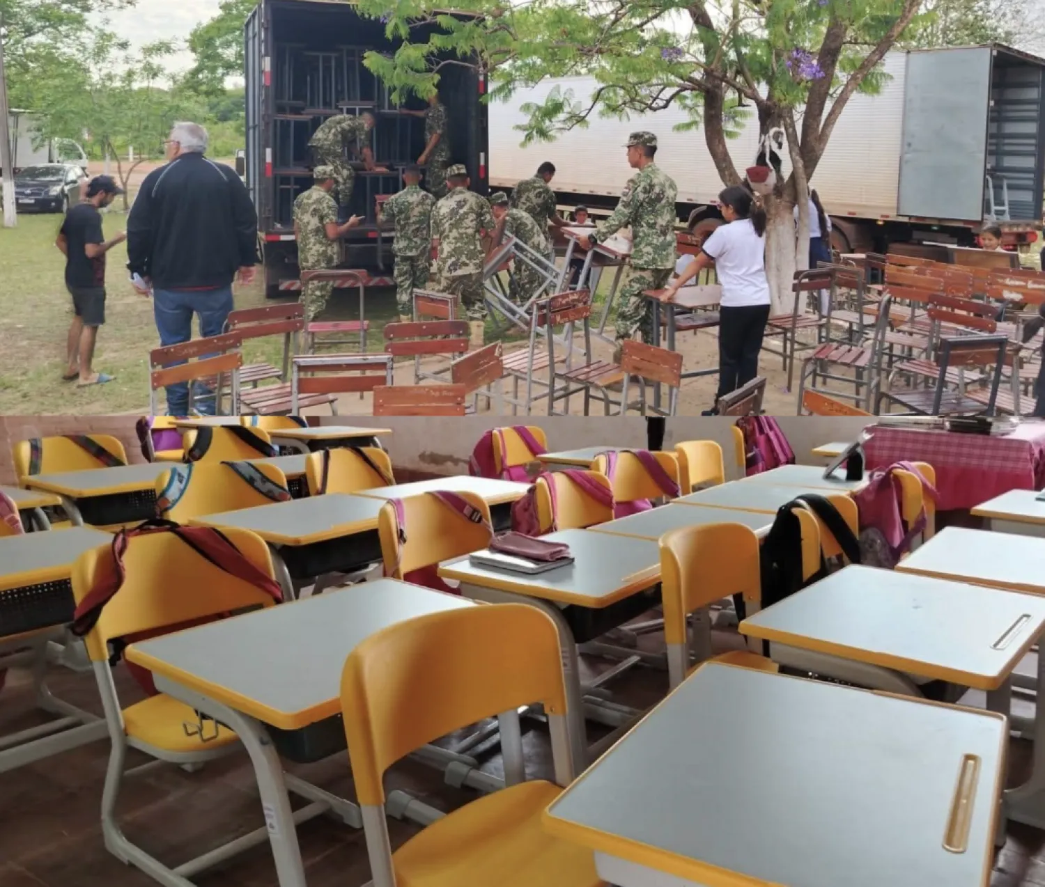 Entregan nuevos muebles escolares en instituciones de Paso Barreto e Itacuá