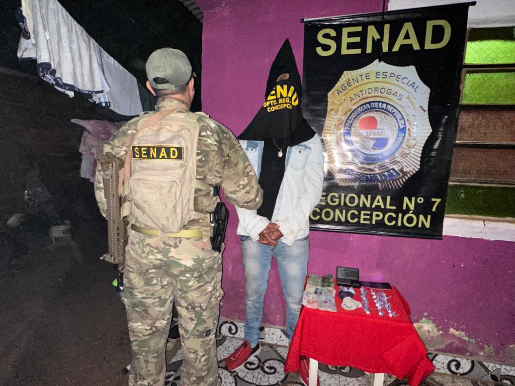 SENAD ataca foco de venta de cocaína en Concepción.