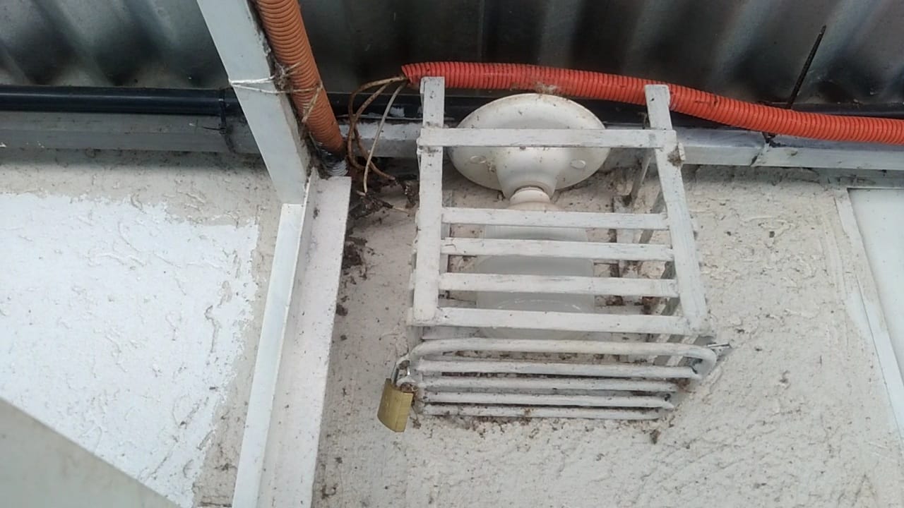 Carnicero harto de adictos le pone rejas a sus focos