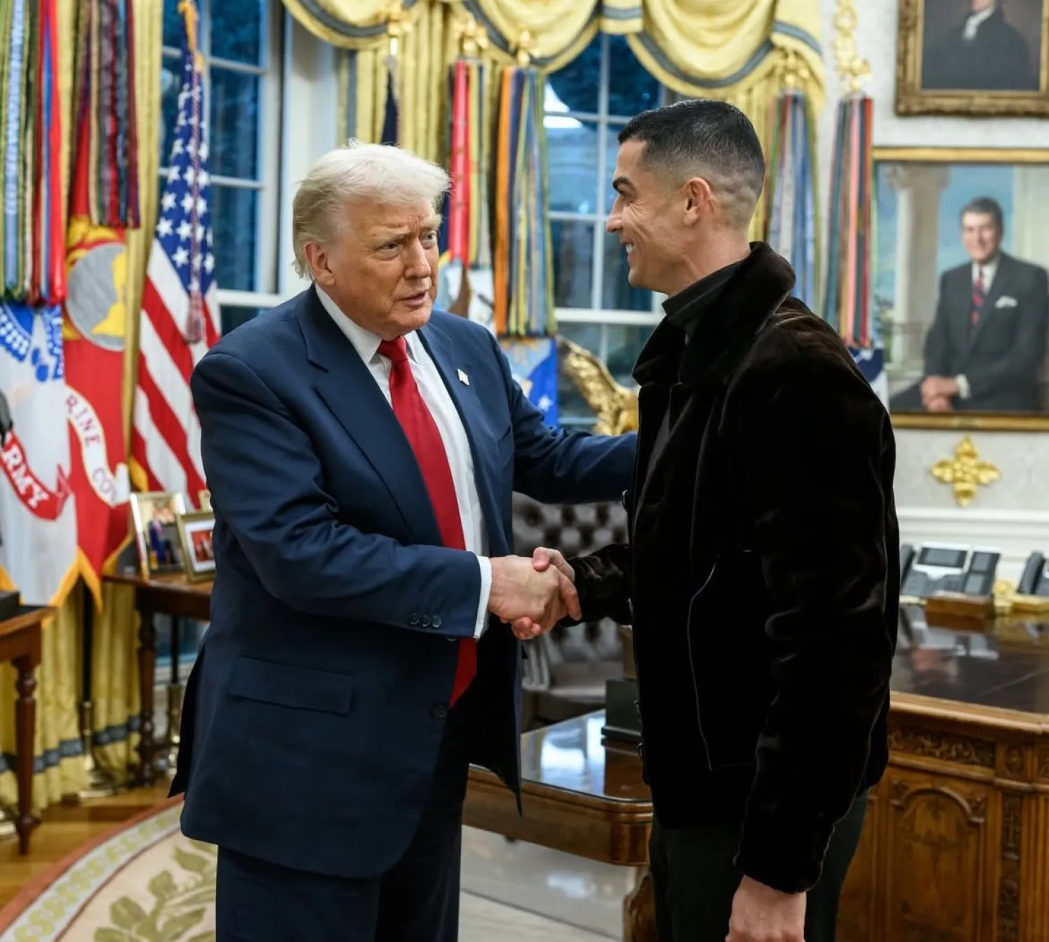 Cristiano Ronaldo deslumbra en la Casa Blanca y Trump se rinde ante su presencia