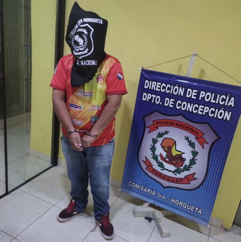 Joven aprehendido en Horqueta por exhibir revólver cerca de un parque de diversiones