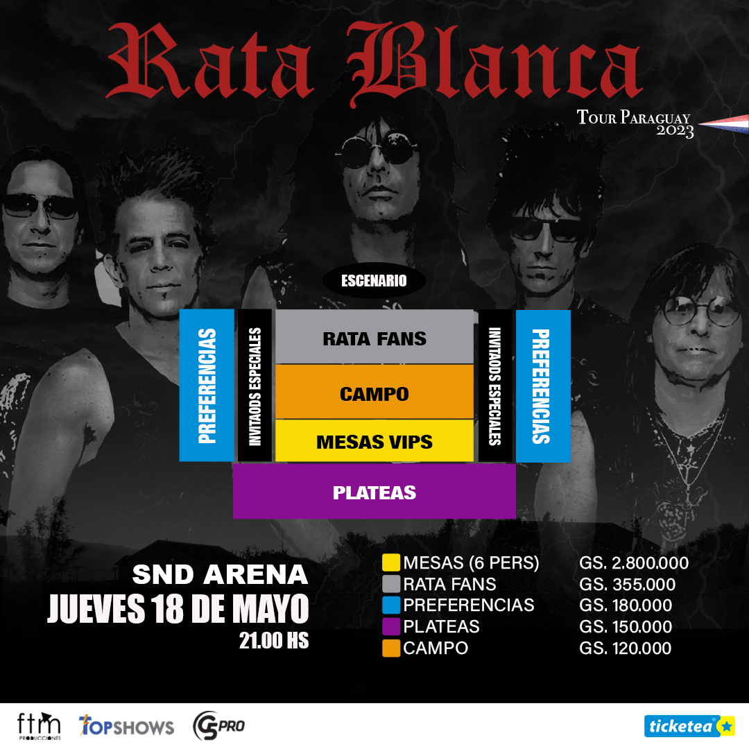 RATA BLANCA REGRESA A PARAGUAY LUEGO DE OCHO AÑOS