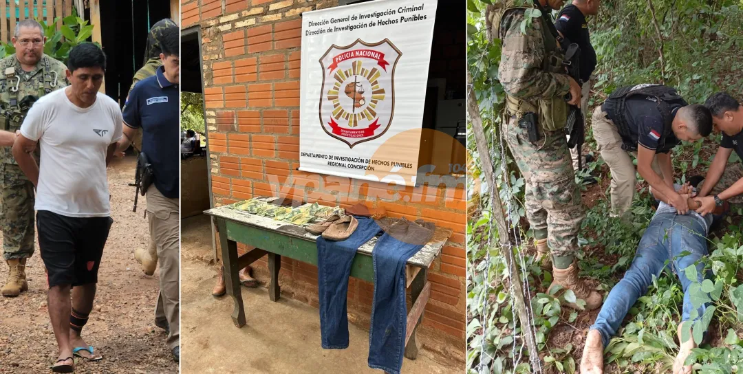Dos presuntos asaltantes de Yasy fueron detenidos en Concepción y Paso Horqueta