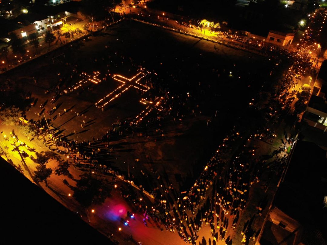 Miles de personas participaron del Camino de las Luces en Concepción