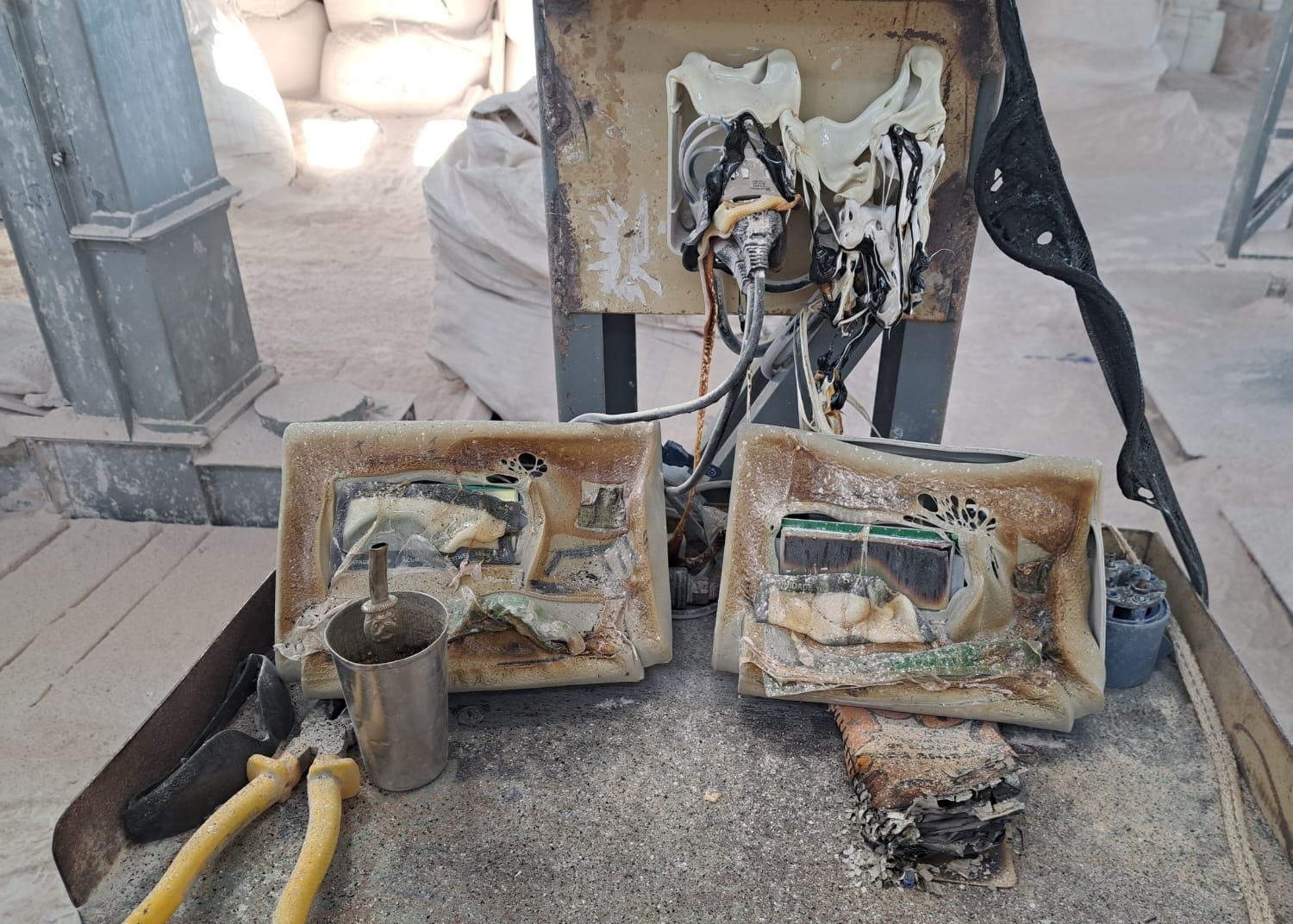 Incendio intencional en calería de Vallemi