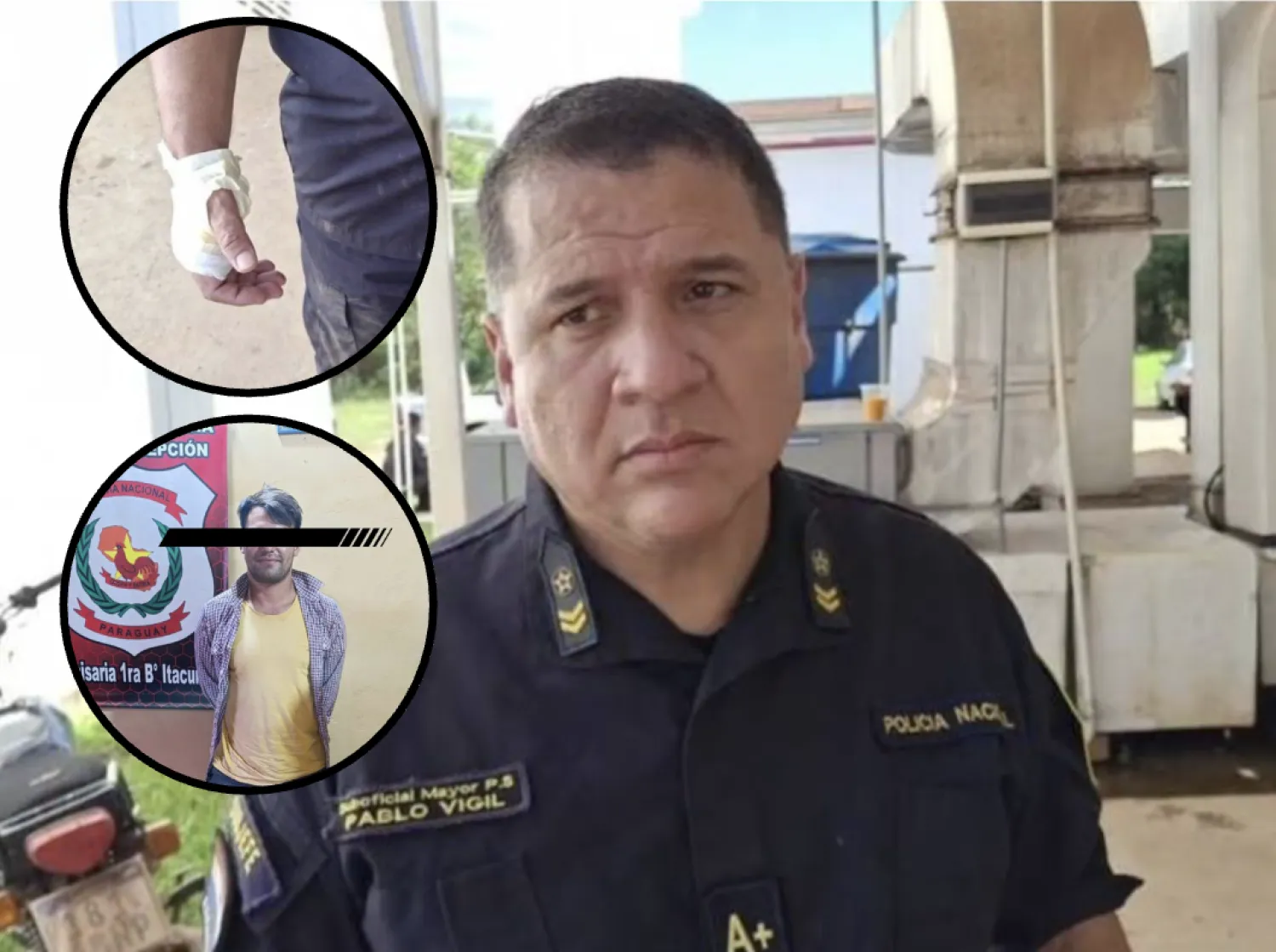 Persecución policial en Concepción deja un uniformado herido y un detenido