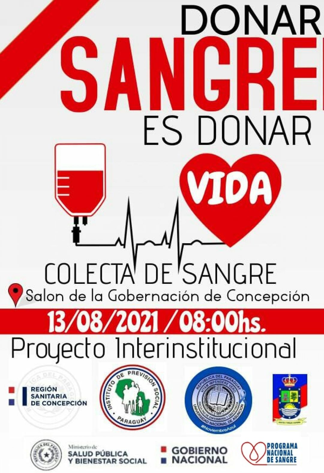 Realizarán colecta de sangre en Concepción