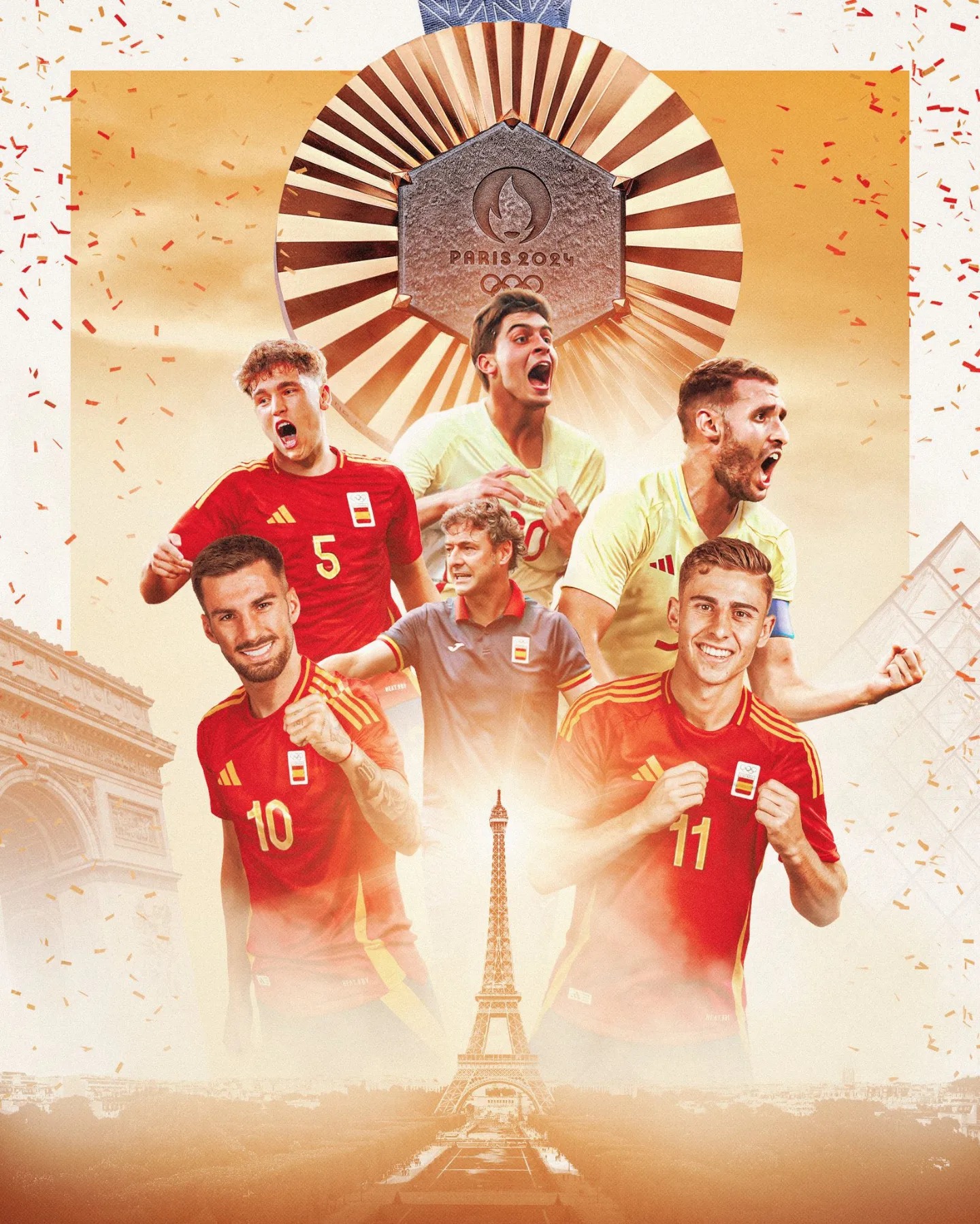 España se queda con el oro olímpico en fútbol masculino en París 2024