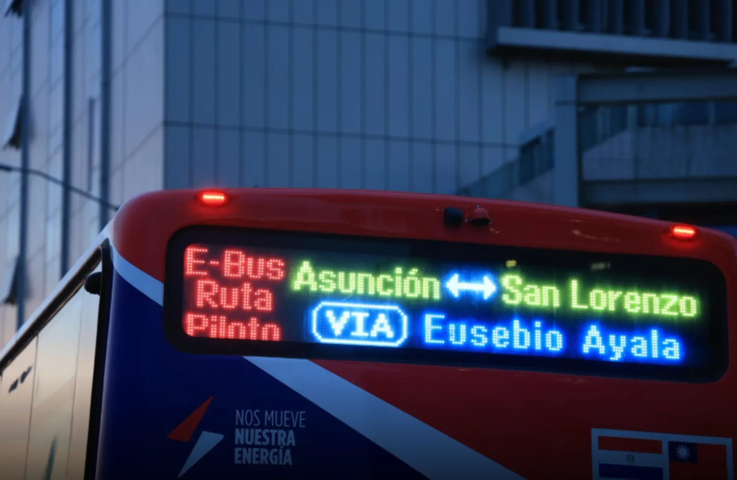 Buses eléctricos E1: paradas fijas dan mayor eficiencia en el tramo Asunción y San Lorenzo