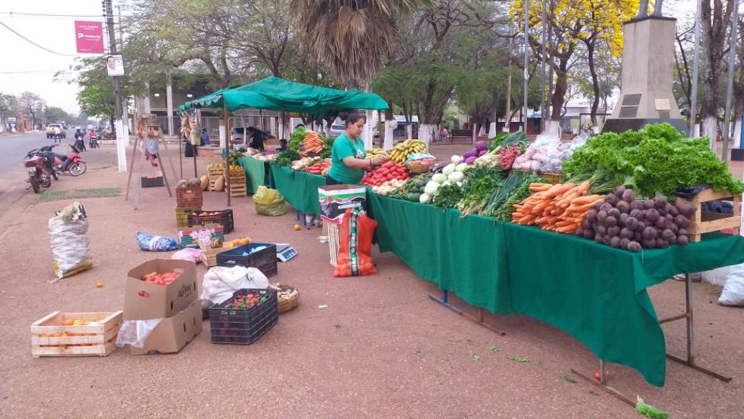 Feriantes ofrecen diversidad de productos en la plaza Pinedo de Concepción
