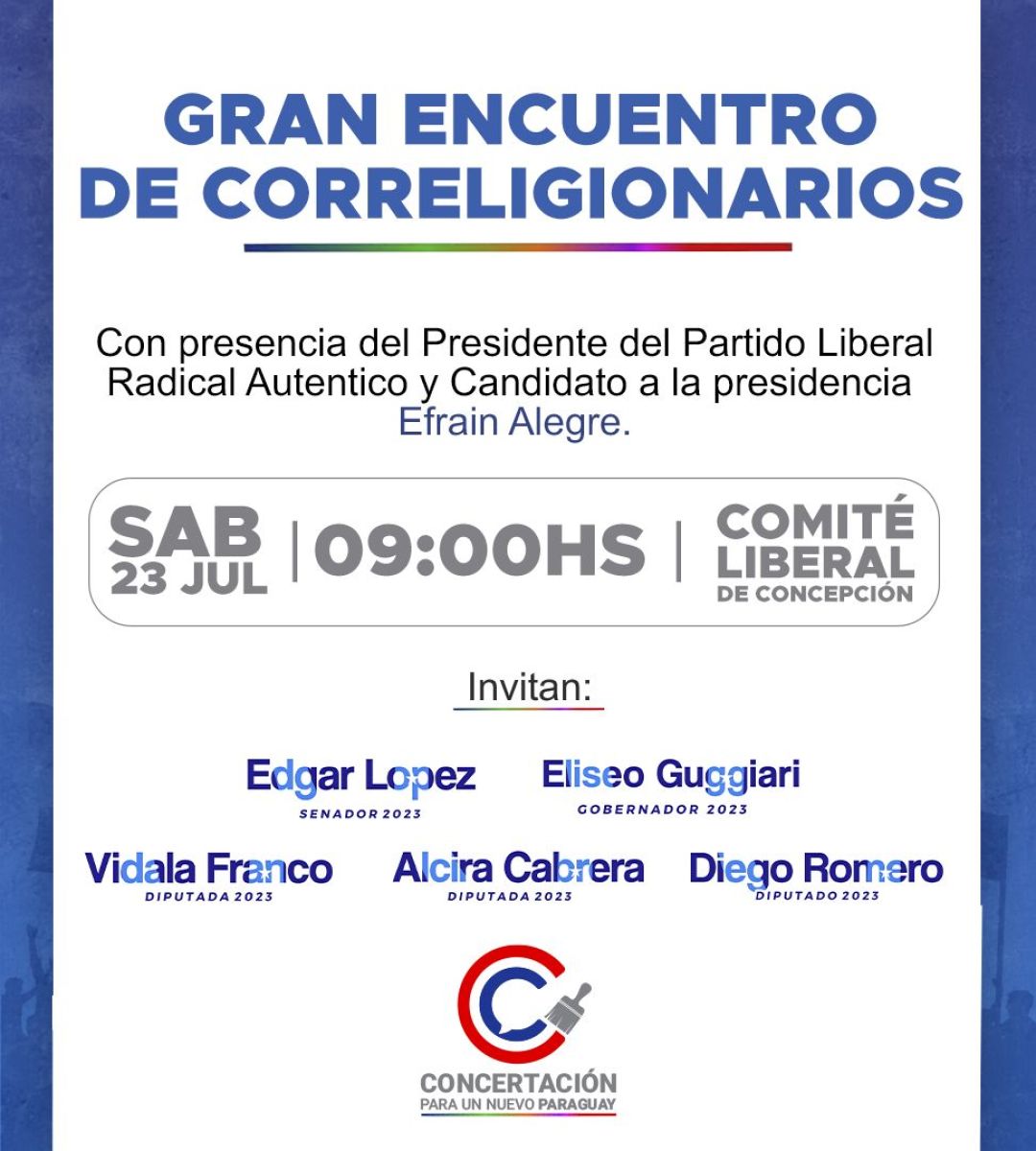 Efraín Alegre estará presente en un gran encuentro de la Concertación en Concepción