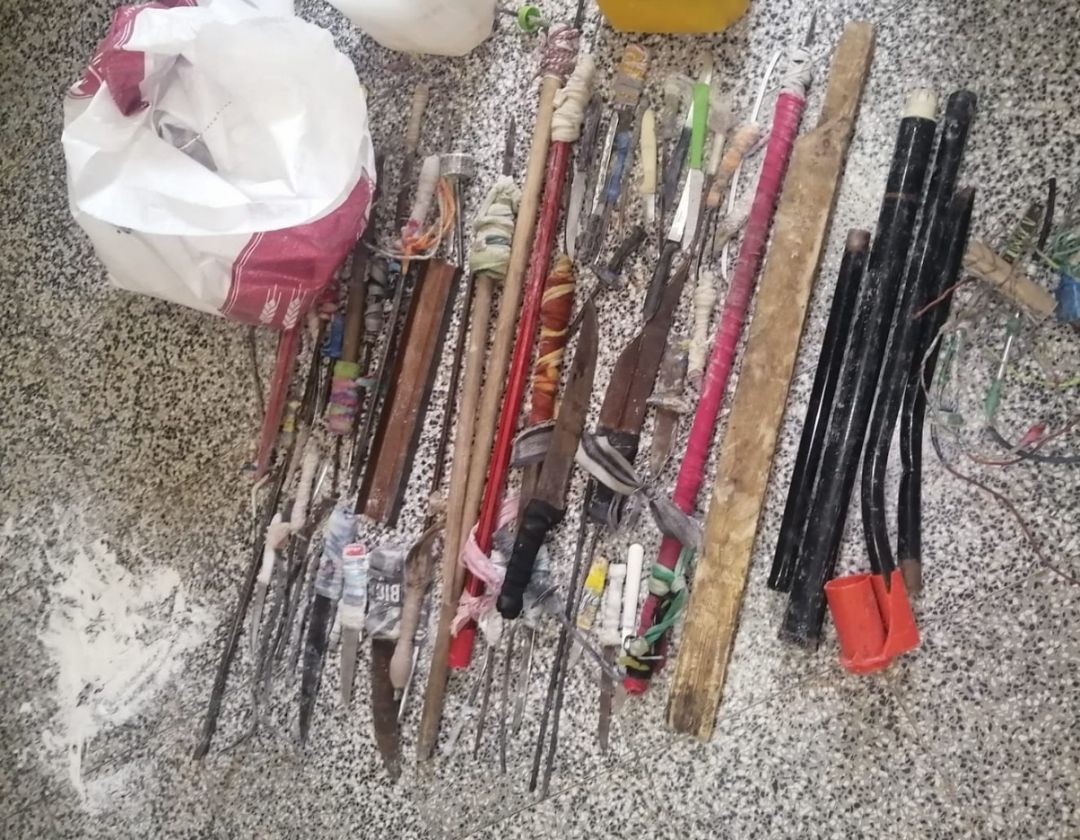 Requisaron armas blancas del PCC en la Penitenciaría de Concepción