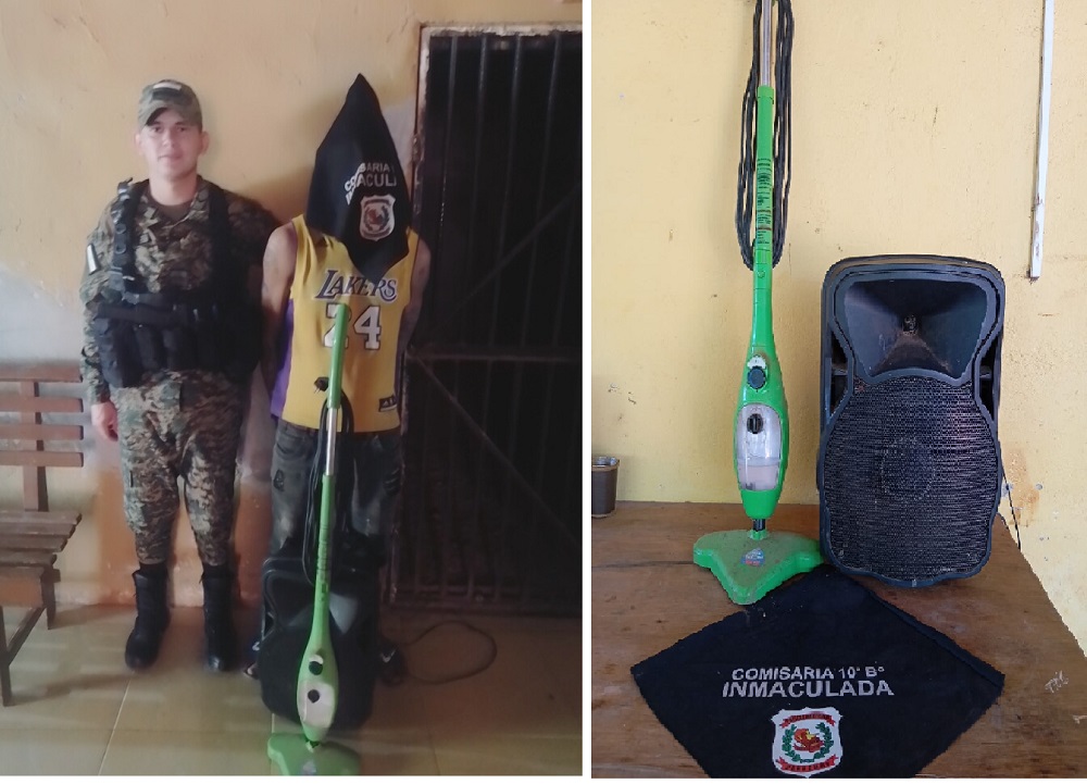 Un hombre fue aprehendido por hurtar pertenencias de su vecina