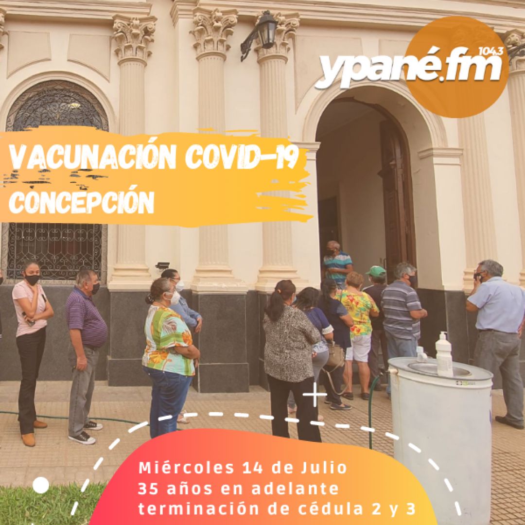 Vacunación contra el Covid19 en Concepción: Hoy con terminación de cédula 2 y 3