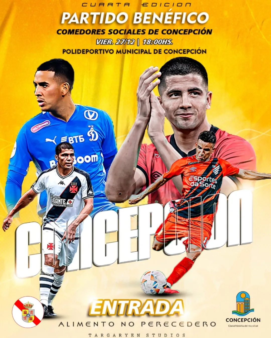 Organizan 4ta edición de partido benéfico con futbolistas concepcioneros