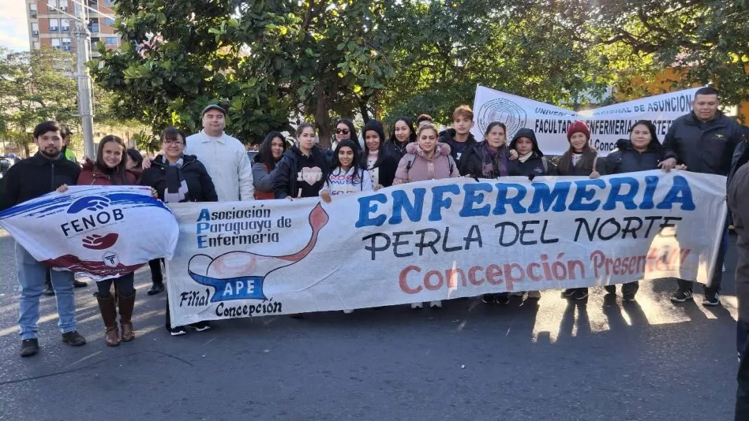 Concepción se sumó a la “gran marea blanca” por reivindicaciones para la Enfermería Paraguaya