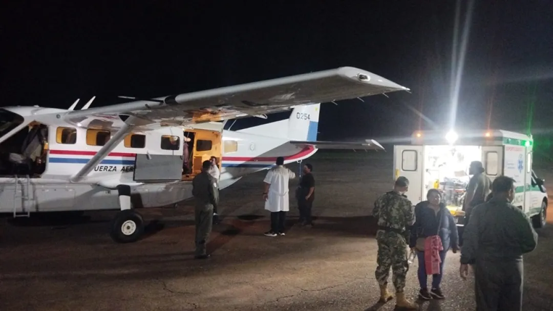 Traslado aéreo sanitario de un niño de 5 años de Concepción a Asunción