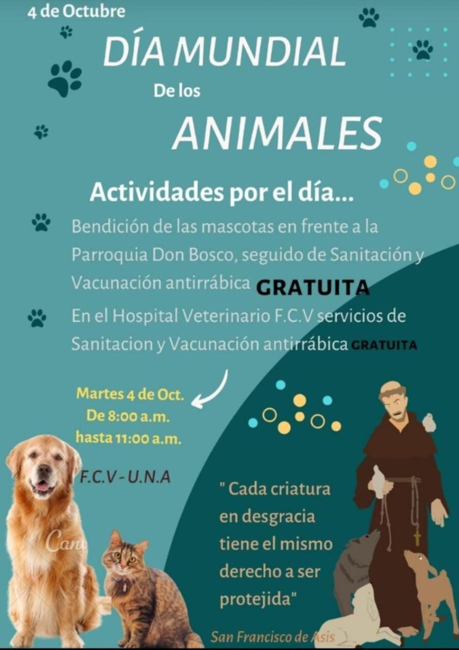 Bendición de mascotas, sanitación y vacunación antirrábica en Concepción