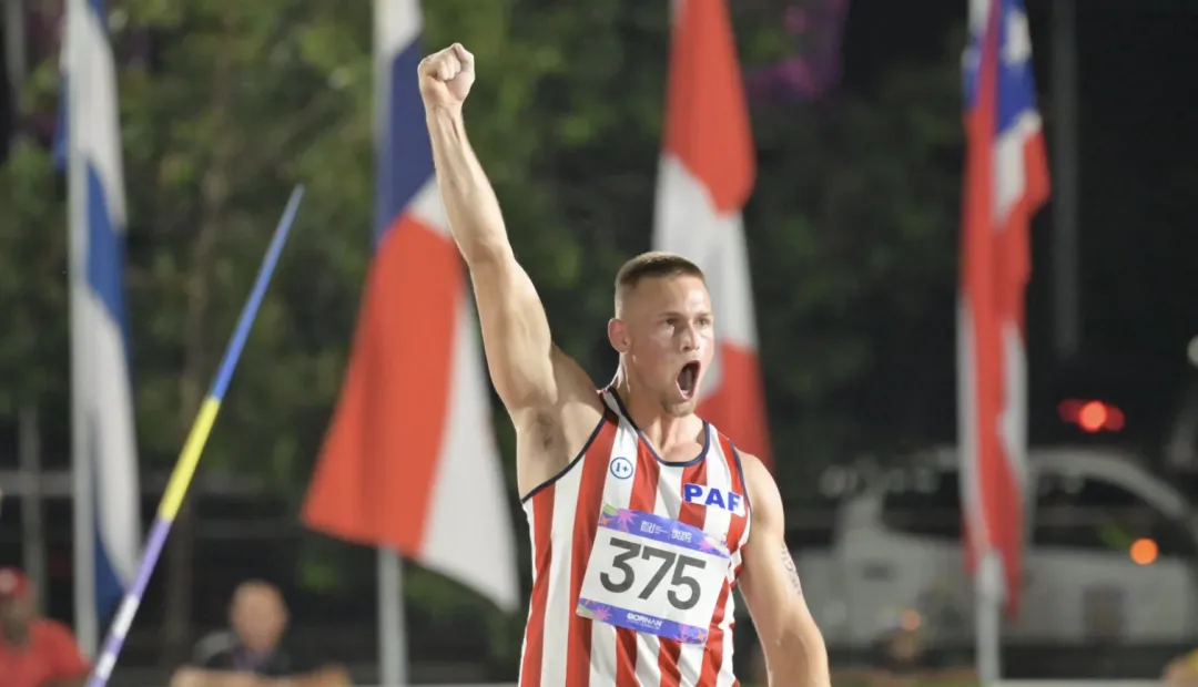 Paraguay gana oro con récord en jabalina en los Panamericanos Junior