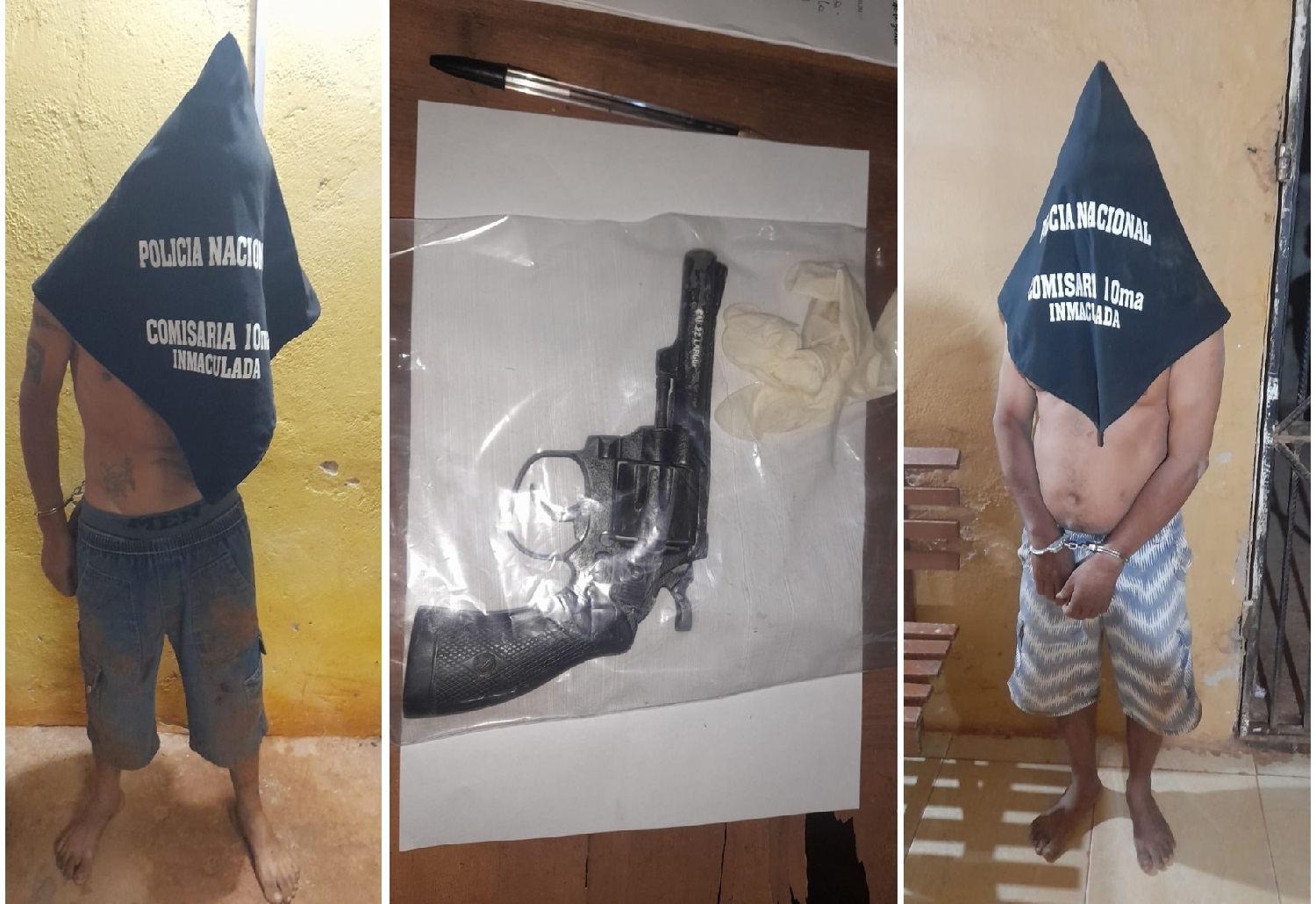 Dos aprehendidos tras atacar patrullera y amenazar con disparar a policías