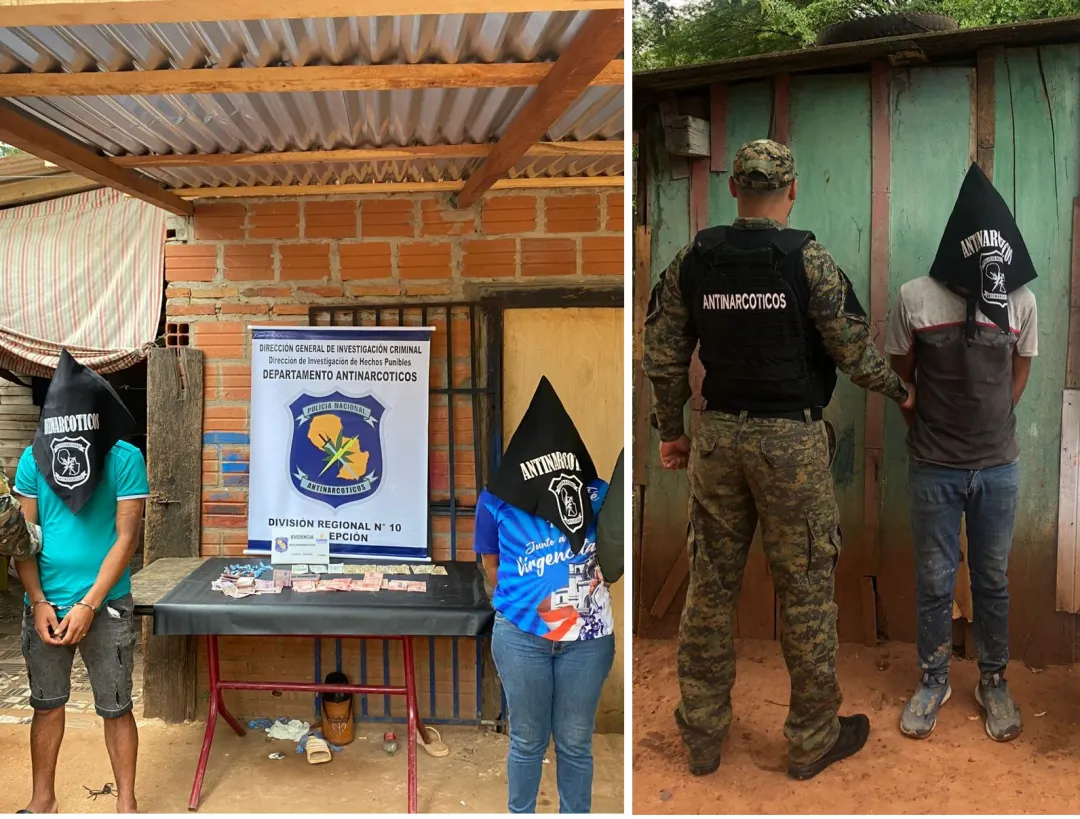 Tres detenidos tras allanamientos antidrogas en Concepción