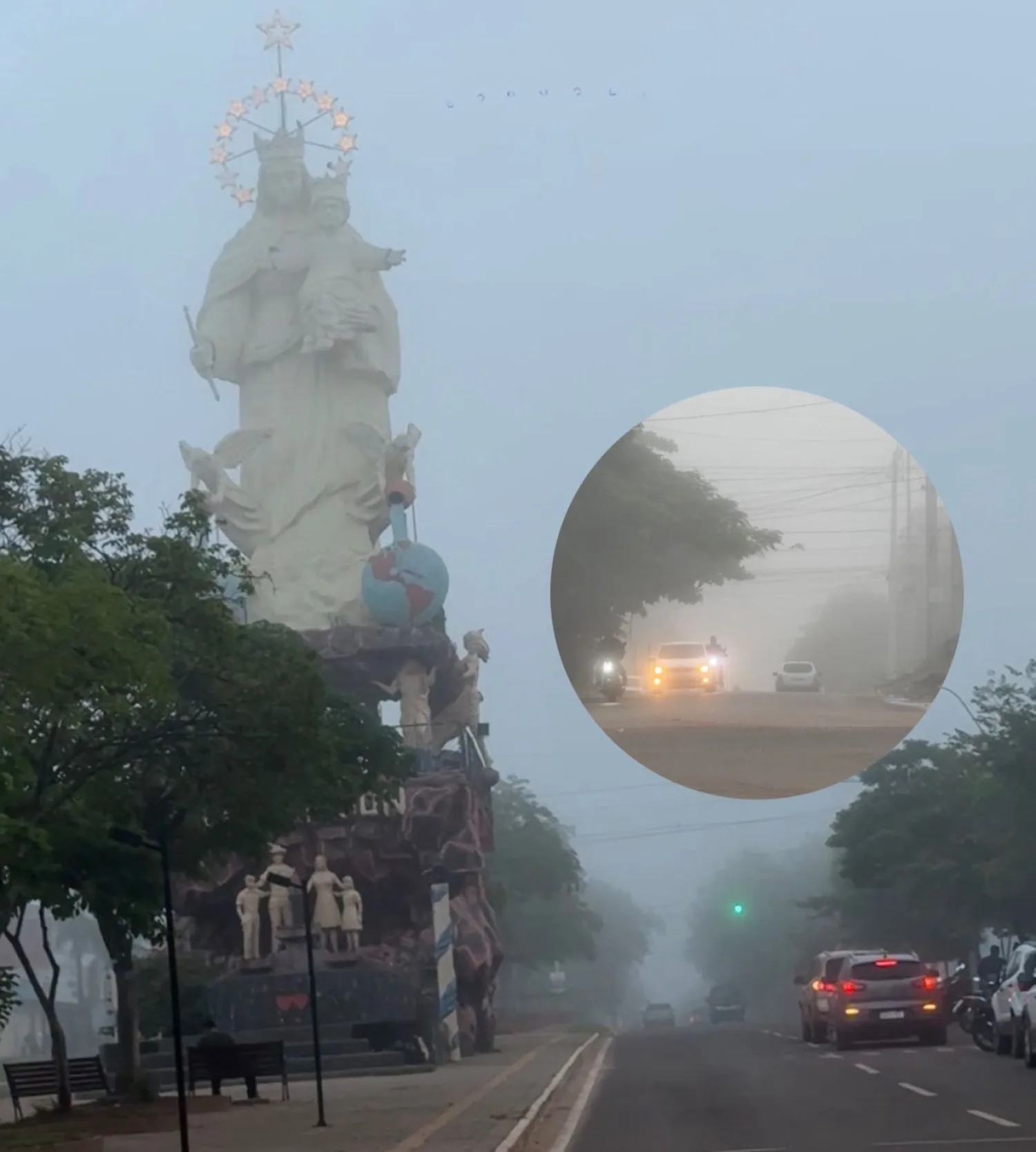 Concepción amaneció este lunes con una espesa neblina