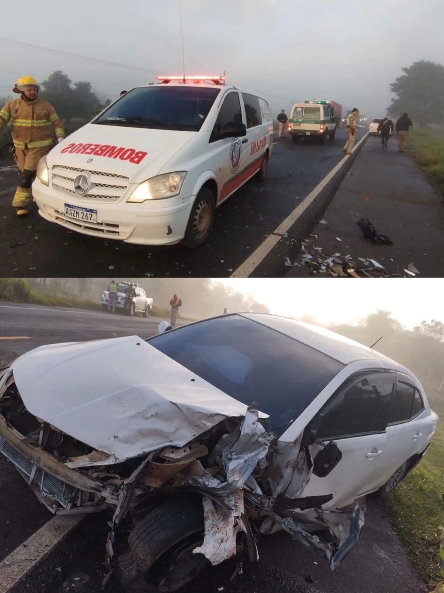 Cuatro heridos tras un accidente de tránsito en Concepción