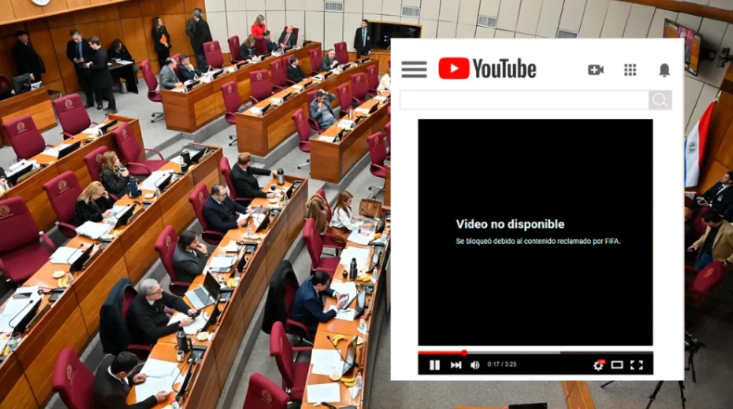 Reclamo de la FIFA provocó el bloqueo de la transmisión del Senado paraguayo