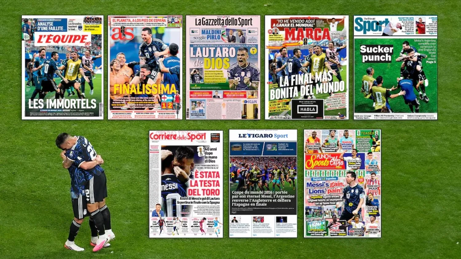 La prensa mundial se rindió una vez mas a los pies de Messi en la previa a la final España-Argentina