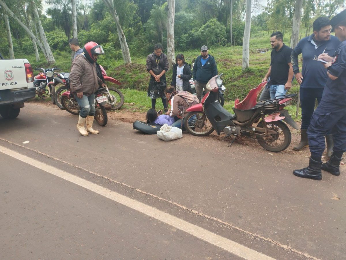 Horqueta: un niño de 10 años al mando de una moto protagonizó un accidente