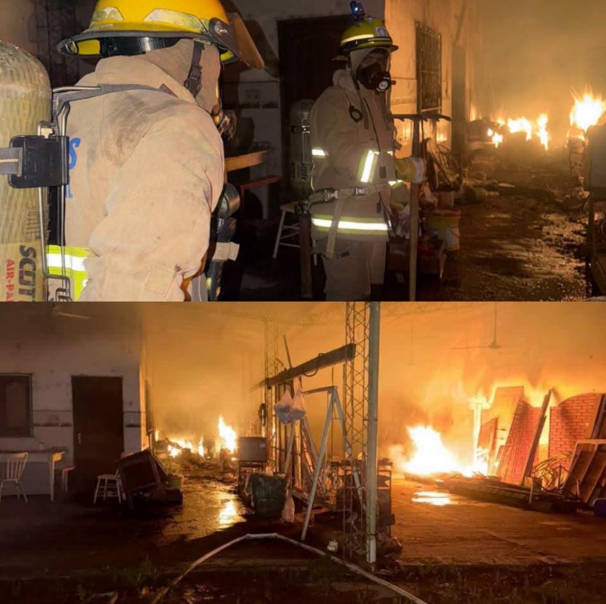 Depósito queda totalmente destruido por incendio en Concepción