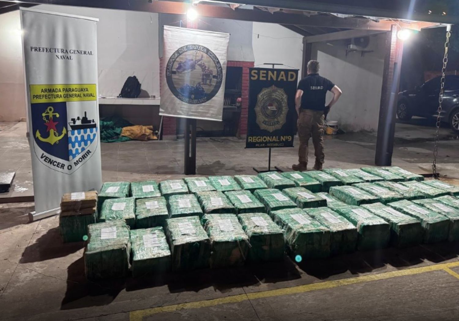 Causan pérdida de USD 472.000 con decomiso de más de 1 tonelada de droga en zona ribereña de Ñeembucú