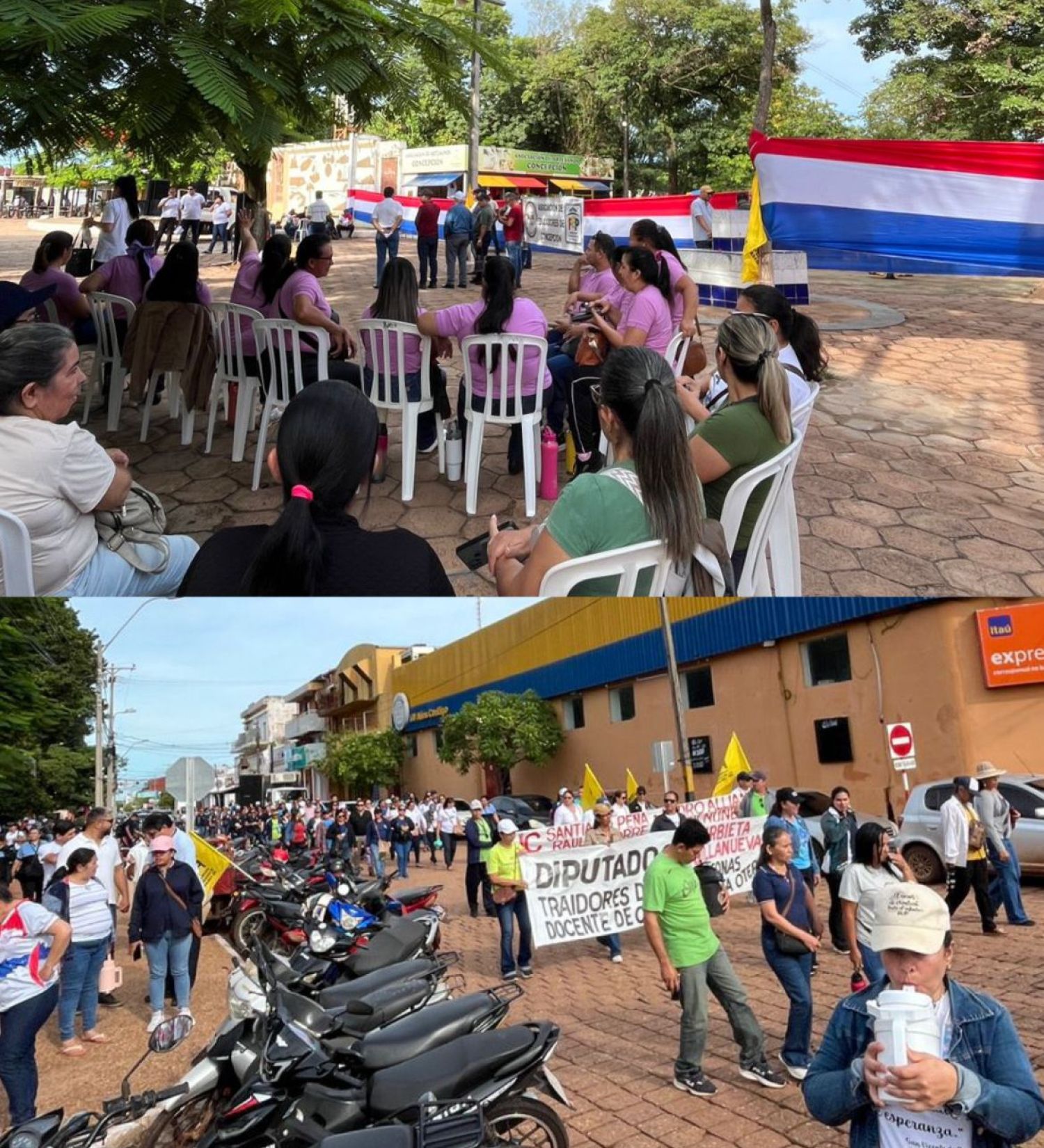 Educadores protestan en Concepción y piden al Senado rechazar reforma de la Caja Fiscal